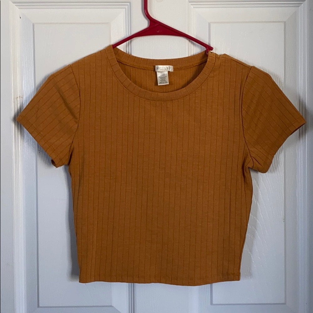 Mustard yellow textured shirt